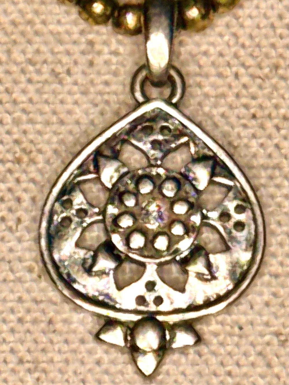 Lucky Brand Two-Tone Gold and Silver Charm Necklace, adjustable 16-21 inches. - Picture 14 of 15